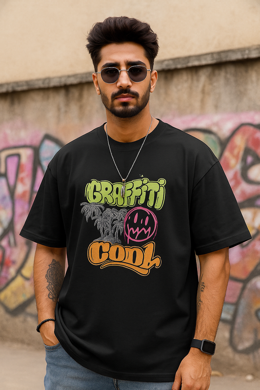 Graffiti Cool Oversized T-shirt | The Glaciours