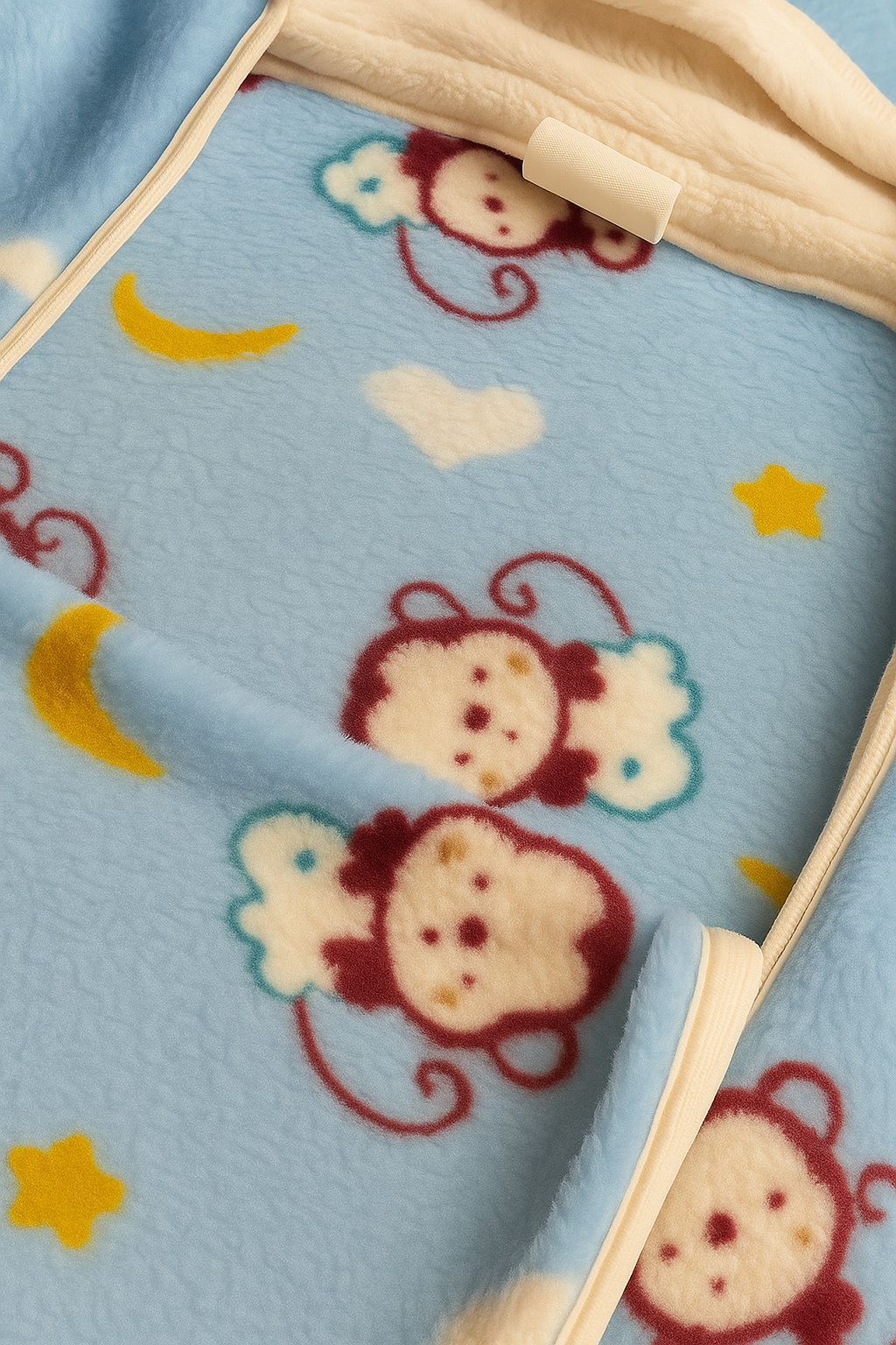 Baby Fur Romper – Ultra Soft & Warm Winter Wear (0–6 Months) | Moon & Stars