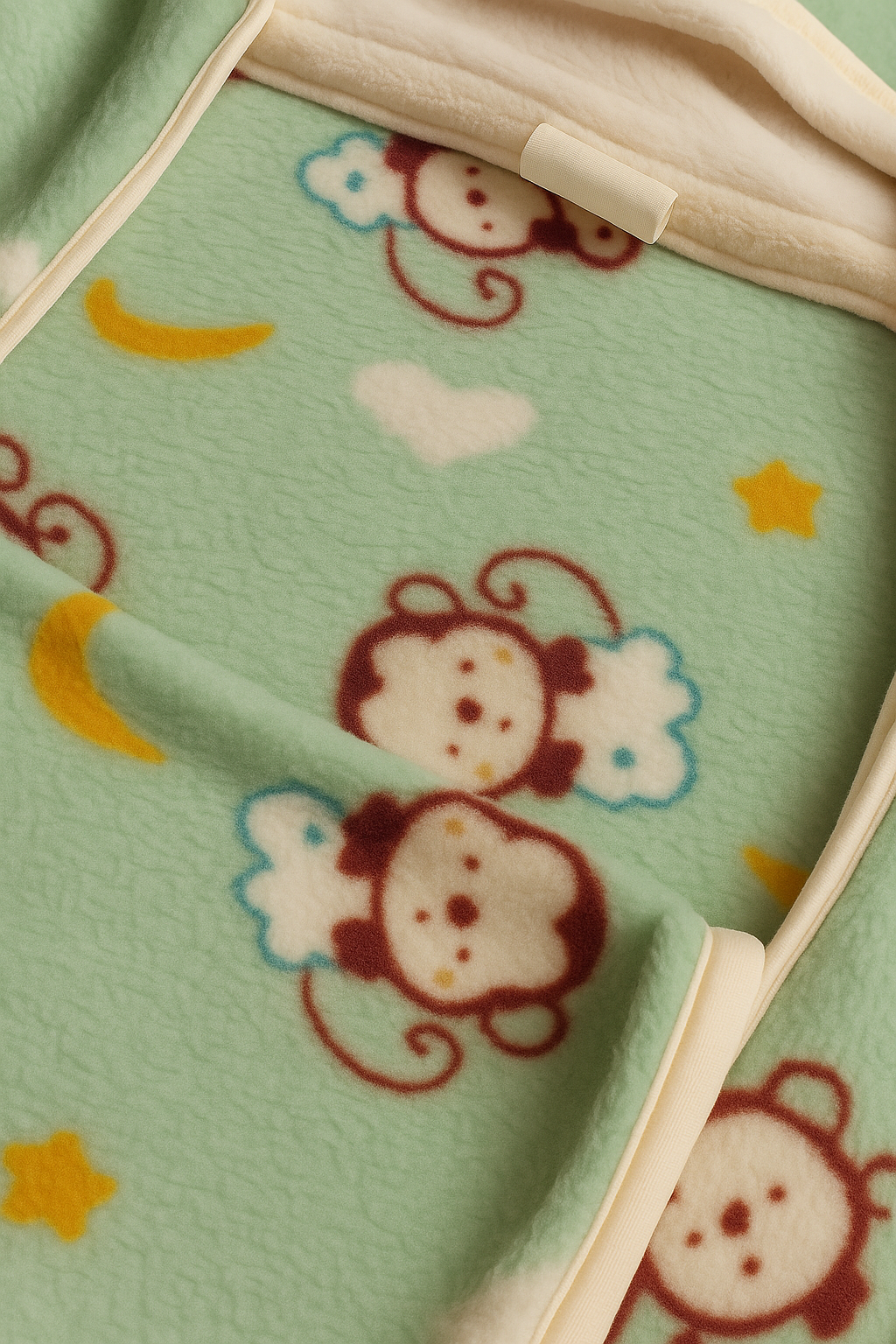 Baby Fur Romper – Ultra Soft & Warm Winter Wear (0–6 Months) | Moon & Stars