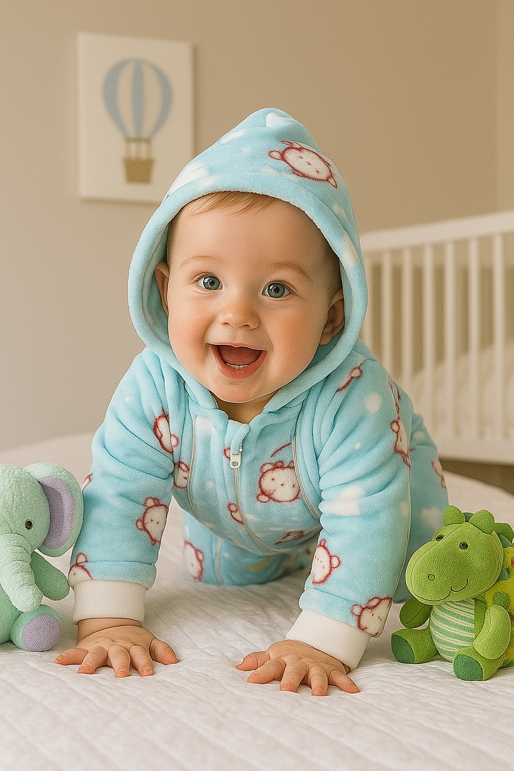 Baby Fur Romper – Ultra Soft & Warm Winter Wear (0–6 Months) | Moon & Stars