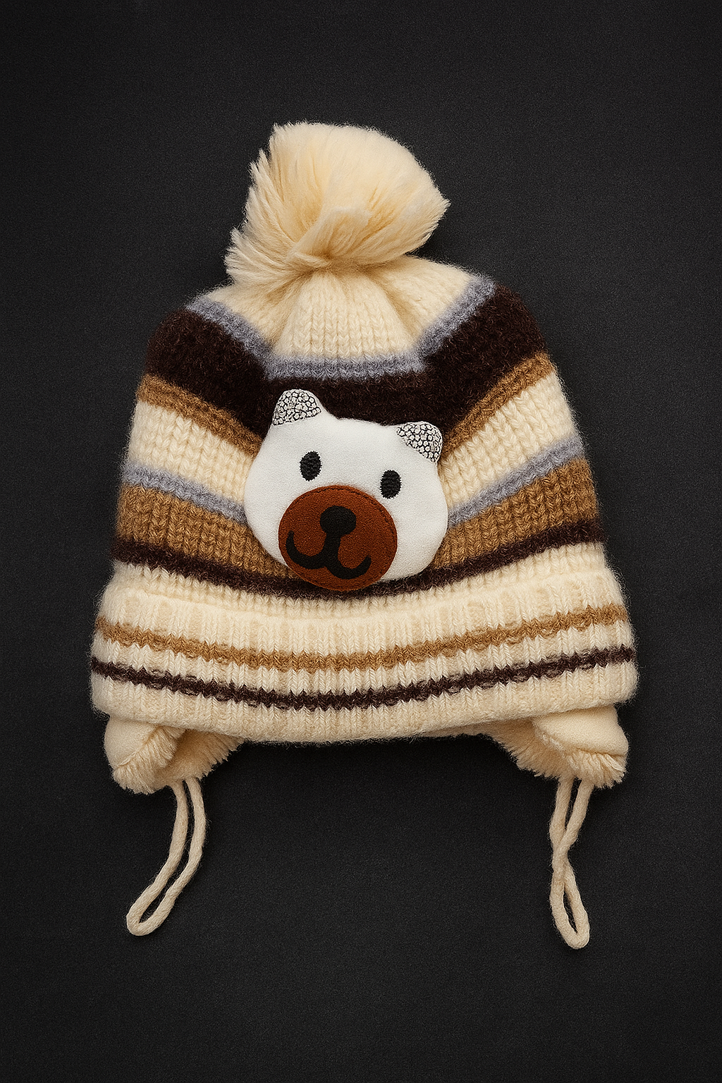 Cozy Wool Warm Cap for Newborn to 1 year | Moon & Stars